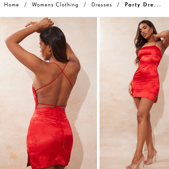 Red Pretty Little Thing Dress - Picture 2 of 3